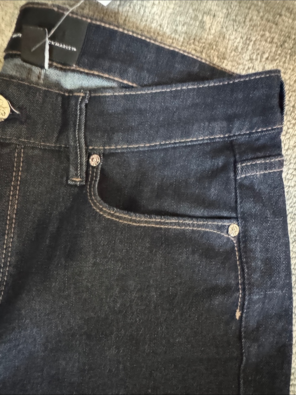 White House Black Market Dark Indigo Skinny Flare Jeans - Picture 3 of 10